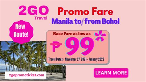 manila to tagbilaran bohol promo flights